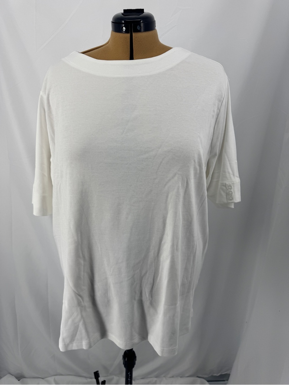 Appleseed's White Short Sleeve Crewneck Tunic 0239